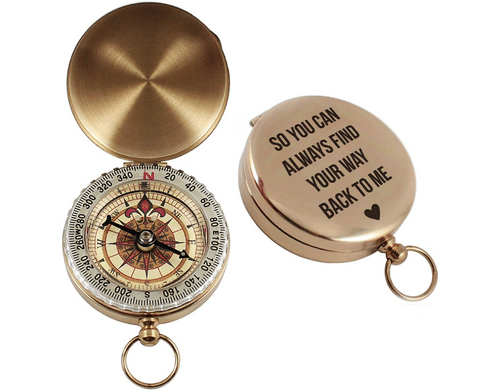 Engraved Compass for Him